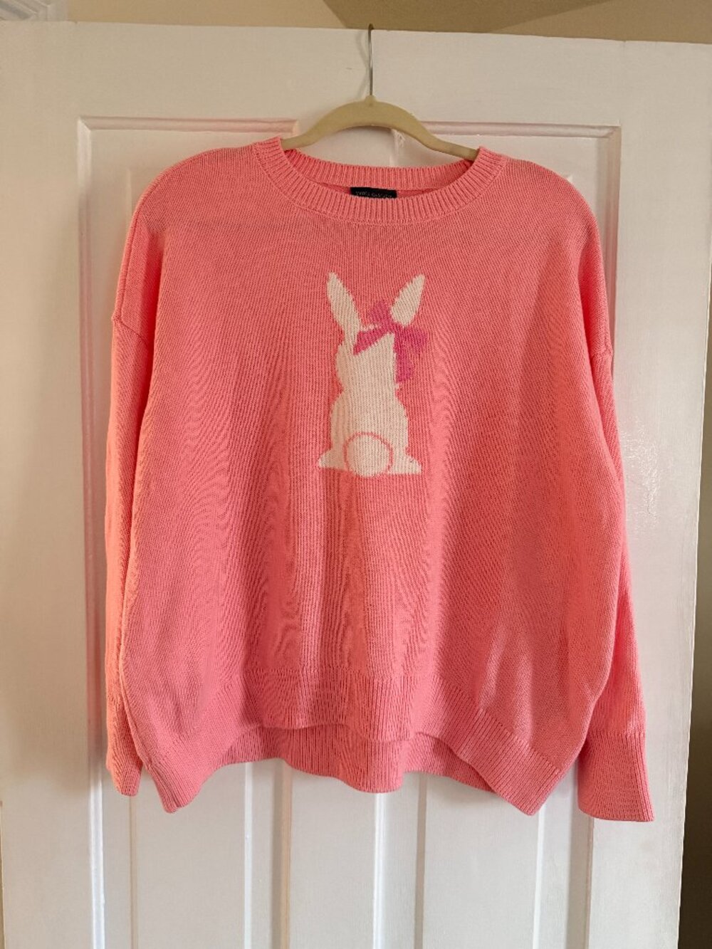 Vince Camuto Bunny Pink Sweater | Cute Spring Easter Women's Top